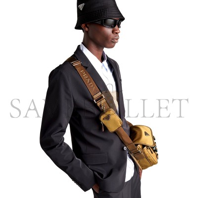 PRADA RE-NYLON AND SAFFIANO LEATHER SHOULDER BAG CROSSBODY 2VD034 (22*16*8.5cm)